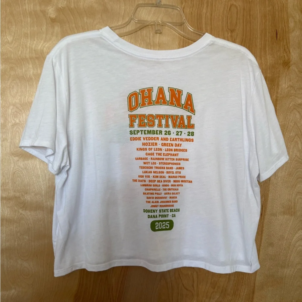 Ohana Festival 2025 White Cropped T-Shirt - Picture 2 of 2
